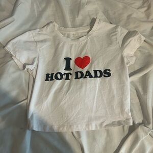 I ❤️ hot dads baby tee